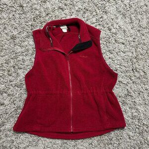 L.L Bean Granola Girl Fleece Vest With Adjustable Cinch Waist Size XL